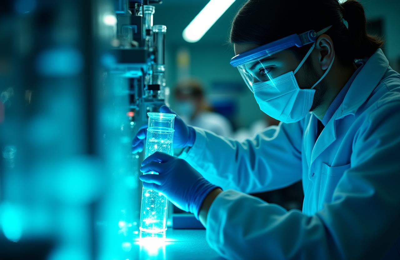 Reinigungsprozess mariner Isolate im Labor